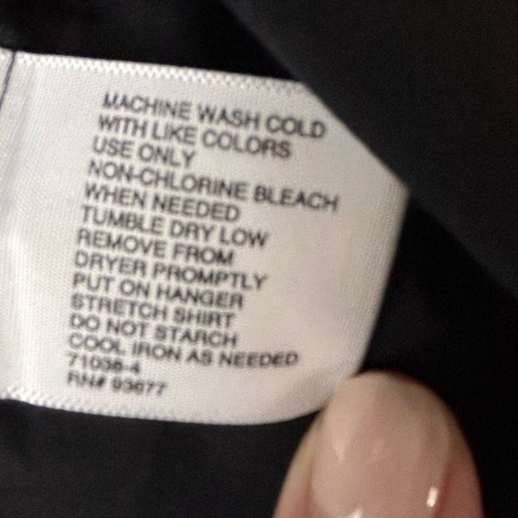 J.Ferrar Men's Stretch Black Dress Shirt Size M Long Sleeve Formal - Picture 8 of 10